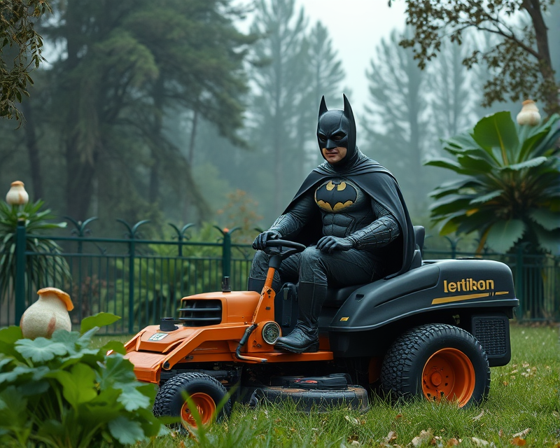 batman, pecan, costume, toad, celery, lawn mower